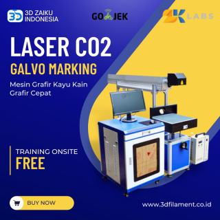 Zaiku Laser CO2 Galvo Marking Mesin Grafir Kayu Kain Grafir Cepat - 60 Watt